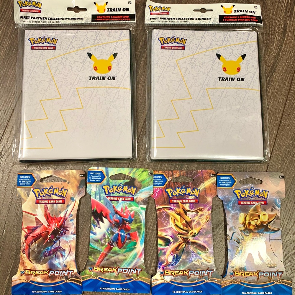 Pokémon jumbo binders and breakpoint booster packs